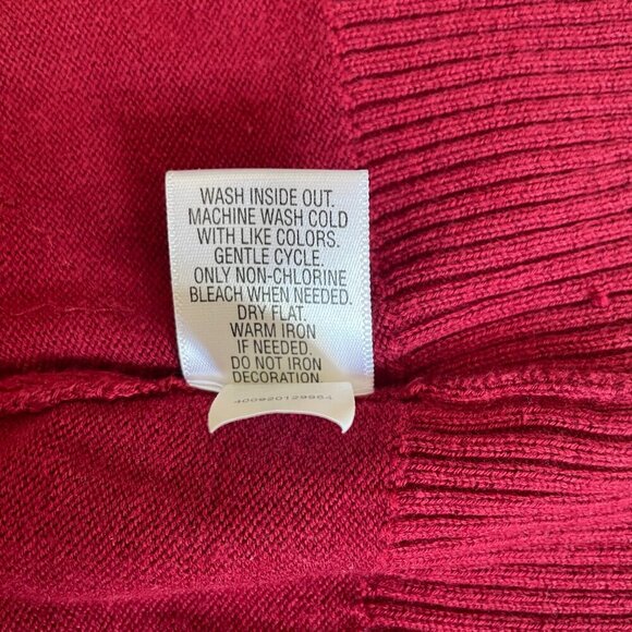 NWOT Apt.9 Red Cowl Neck Sleeveless Sweater with Sequence, Size M EUC - Picture 9 of 9